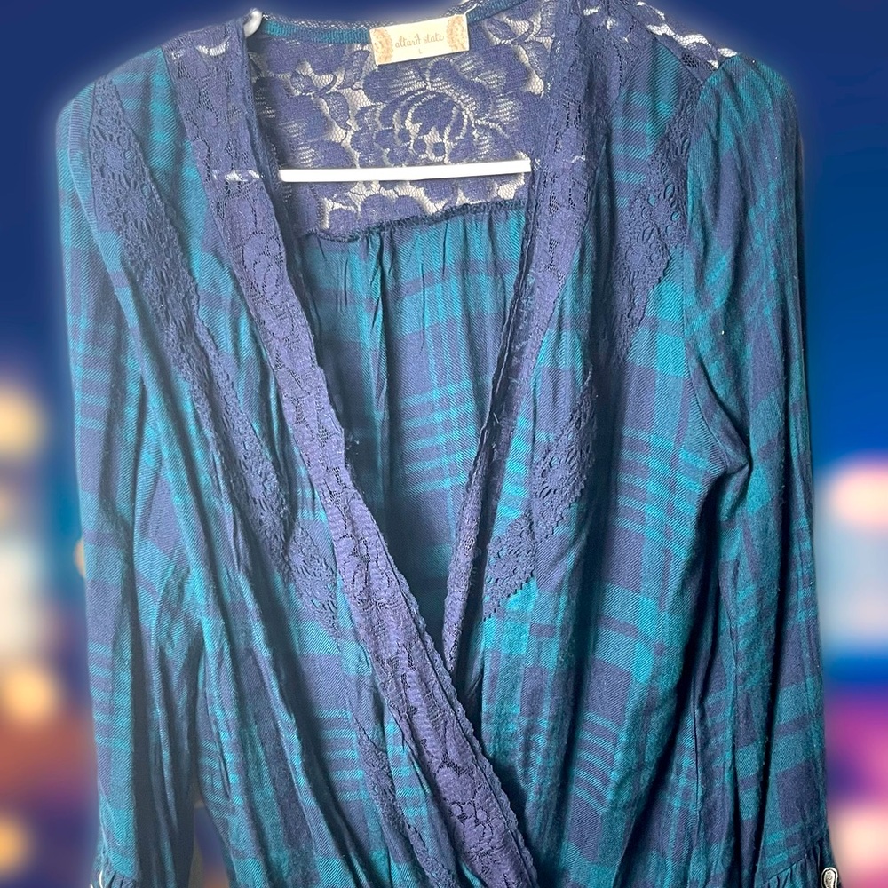 Blue Shirt like Shawl